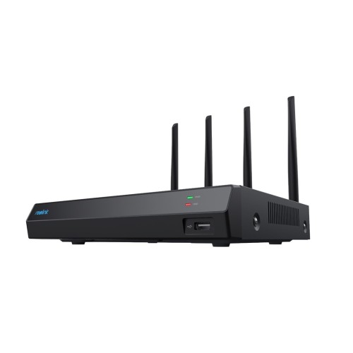 Reolink NVS12W - 12-kanałowy rejestrator NVR Wi-Fi 6, obsługa kamer do 16 MP, Wi-Fi 5/2,4 GHz, dysk twardy 2 TB, pojemność pamięci 16 TB, czarny - 2542105