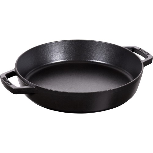 Patelnia żeliwna z dwoma uchwytami Staub - 26 cm, Czarna - 2047945