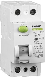 Wył. różn., Icn=6kA, 2-bieg., In=25A, I?n=30mA, typ  AC, Ex9L-N 2P 25A 30mA