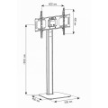 Techly ICA-TR11 uchwyt do telewizorów 177,8 cm (70") Czarny, Srebrny - 1310323