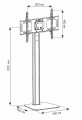 Techly ICA-TR11 uchwyt do telewizorów 177,8 cm (70") Czarny, Srebrny - 1125679