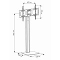 Techly ICA-TR11 uchwyt do telewizorów 177,8 cm (70") Czarny, Srebrny - 2543252