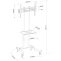 Techly ICA-TR23 Stolik pod telewizor lub centrum rozrywki 1 pół. - 2543264