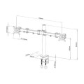 Techly ICA-LCD 482-D uchwyt / stojak do monitorów 68,6 cm (27") Czarny Biurko - 1330943