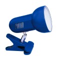 Lampka na biurko mocowana na klips kolor niebieski metalowa duży gwint E27 - 1127722