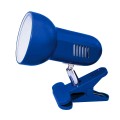 Lampka na biurko mocowana na klips kolor niebieski metalowa duży gwint E27 - 1127723