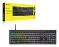 Klawiatura CORSAIR Tas K55 CORE BLACK RGB, Gumowa kopuła, Mechaniczna, USB - 2544529