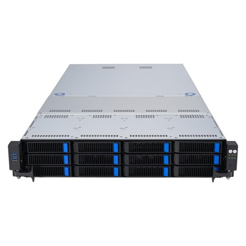 Platforma Asus Rack (2U) RS520A-E12-RS12U AMD Epyc 9004 (12x NVMe, 2xGPU, 2x1Gbe, IPMI, 1+1 1600W) - 2544836