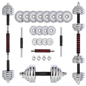 Sztangielki-Sztanga w walizce 2w1 SGP30 HMS 2x15 kg