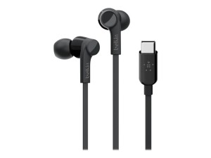 BELKIN SŁUCHAWKI PRZEWODOWE DOUSZNE USB-C, CZARNE