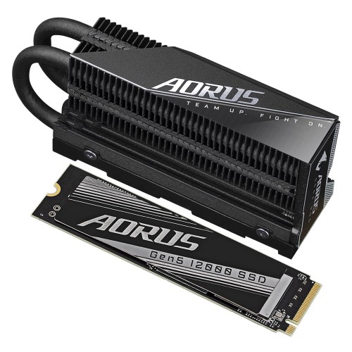 Dysk SSD Gigabyte AORUS 12000 1TB M.2 NVMe Gen5 z radiatorem 11700/9500 MB/s - 2549030
