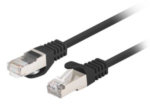 PATCHCORD KAT.6 FTP 1.5M CZARNY FLUKE PASSED LANBERG 10-PACK