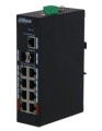 Dahua Technology PFS3211-8GT-120-V2 łącza sieciowe Nie zarządzany Gigabit Ethernet (10/100/1000) Obsługa PoE Montaż na biurku/ścianie Czarny - 2549921