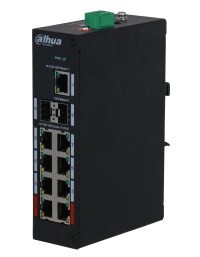 Dahua Technology PFS3211-8GT-120-V2 łącza sieciowe Nie zarządzany Gigabit Ethernet (10/100/1000) Obsługa PoE Montaż na biurku/ścianie Czarny - 1889669