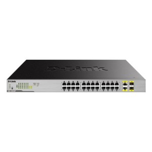 D-Link DGS-1026MP łącza sieciowe Nie zarządzany Gigabit Ethernet (10/100/1000) Obsługa PoE Czarny, Szary