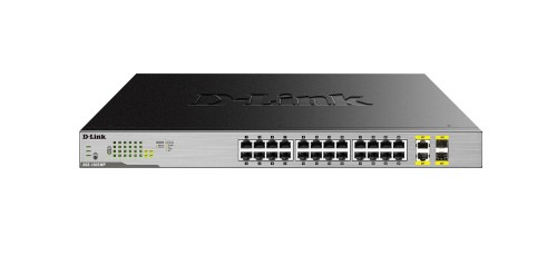 D-Link DGS-1026MP łącza sieciowe Nie zarządzany Gigabit Ethernet (10/100/1000) Obsługa PoE Czarny, Szary - 1889946