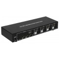 Techly IDATA DP-KVM4 przełącznik KVM Możliwości montowania w stelażu Czarny - 1125586