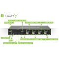 Techly IDATA DP-KVM4 przełącznik KVM Możliwości montowania w stelażu Czarny - 2550406