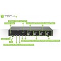 Techly IDATA DP-KVM4 przełącznik KVM Możliwości montowania w stelażu Czarny - 1310300