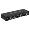 Techly IDATA DP-KVM4 przełącznik KVM Możliwości montowania w stelażu Czarny - 1125588