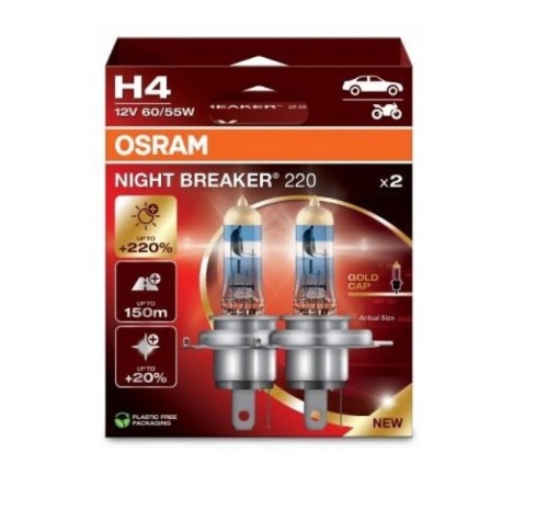 ŻARÓWKA HALOGENOWA DO SAMOCHODU OSRAM NIGHT BREAKER 220 H4 2 szt. - 2553829