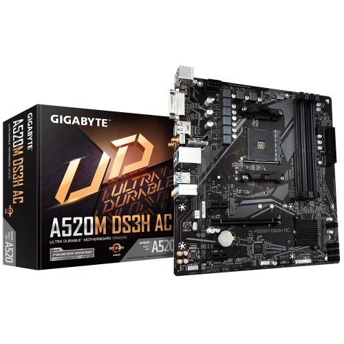 Płyta główna Gigabyte A520M DS3H AC (A520. AM4.mATX.DDR4) - 2554787
