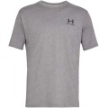 Koszulka męska z krótkim rękawem Under Armour Sportstyle Left Chest SS szary melanż 1326799 036 S - 2065008