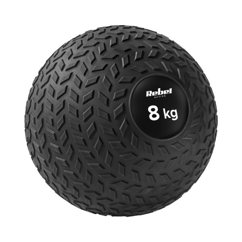 Mała piłka lekarska do ćwiczeń rehabilitacyjna Slam Ball 23cm 8kg, REBEL ACTIVE - 1928315