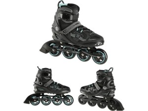 ŁYŻWOROLKI NILS EXTREME NA9157 CZARNO-MIĘTOWE ROZM. 40