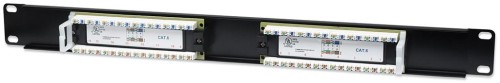Patch panel UTP Cat6 16 portów, 1U, czarny - 417451
