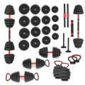 ZESTAW CIĘŻARÓW 6W1 HMS SGN130 (SZTANGA, SZTANGIELKI I KETTLEBELL) 30KG - 2555200