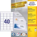 Avery 3657 samoprzylepne etykiety Prostokąt Na stałe Biały 4000 szt. - 2583561