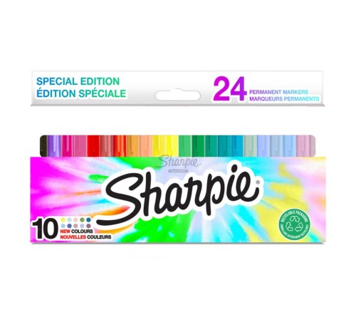 Sharpie 2180834 marker 24 szt. Końcówka cienka Czarny, Niebieski, Szary, Pomarańczowy, Różowy, Fioletowy, Czerwony, Żółty - 2365216