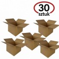 KARTON KLAPOWY, pudełko zrobione z tektury 3W 3 warstwowej, kolor szaro/brązowy, 200X200X200mm + BIGA 155 320G/M2 30 SZTUK - 2584672
