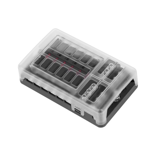 Skrzynka bezpieczników FB-12 z szyną ujemną i LED - 2584545