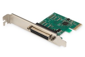 Kontroler LPT DIGITUS PCIe, 1x Parallel/LPT, Low Profile, Chipset AX99100
