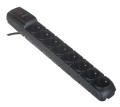 Listwa zasilająca Acar S8 (1,5m ; czarny) - 1049757