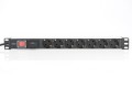 Digitus Listwa zasilająca PDU 19" Rack, 7x gniazdo schuko, 2.0m, 1x wtyk unischuko, 16A, wł./wył., zabezpieczenie przepięciowe, profil aluminiowy - 2352448