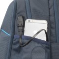 RIVACASE PLECAK NA LAPTOP DLA GRACZY 17,3" BORNEO, GRANATOWY, GAMING, Z MATERIAŁU WODOODPORNEGO - 1126632