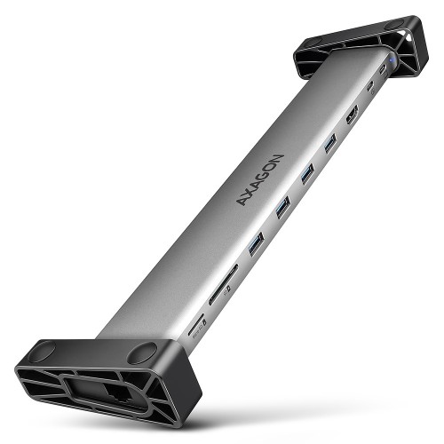 Koncentrator wieloportowy AXAGON HMC-10HLS, 4x USB-A i 2x USB-C, HDMI 4K/60Hz, RJ-45, SD/microSD, PD 100W - 2594256