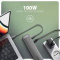 Koncentrator wieloportowy AXAGON HMC-10HLS, 4x USB-A i 2x USB-C, HDMI 4K/60Hz, RJ-45, SD/microSD, PD 100W - 2202354