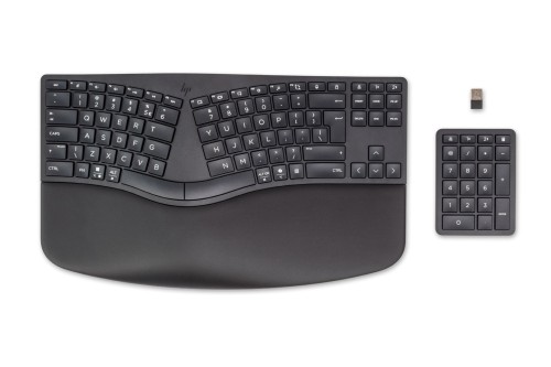 Klawiatura HP 960 Ergonomic Wireless Keyboard bezprzewodowa czarna 37E755AA - 2493802