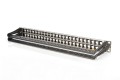 Panel krosowy high density 19" 48x keystone, ekranowany, 1U, czarny, prowadnica kabli,pola opisowe - 2597135
