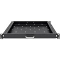 QOLTEC PÓŁKA Z UCHWYTEM DO SZAFY RACK | 600*600 | WYSUWANA | CZARNA - 2440665