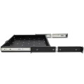 QOLTEC PÓŁKA Z UCHWYTEM DO SZAFY RACK | 600*600 | WYSUWANA | CZARNA - 2440672