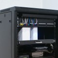 QOLTEC PÓŁKA Z UCHWYTEM DO SZAFY RACK | 600*600 | WYSUWANA | CZARNA - 2440667
