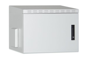 Digitus Szafa sieciowa wisząca 19" 12U rack 600x600, drzwi pełne, szary, niedzielona, złożona, IP55, 100kg