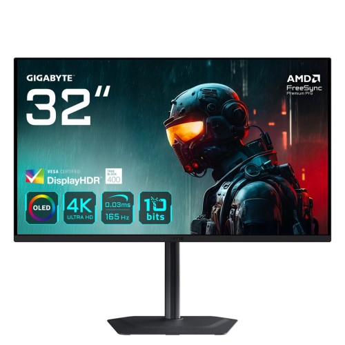 Gigabyte MO32U 80cm (31,5") 4K OLED Gaming Monitor 16:9 HDMI/DP/USB-C 165Hz 0,03ms AMD FreeSync - 2551091