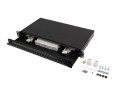 Przełącznica światłowodowa Lanberg 24xSC Simplex / 24xLC Duplex RACK 19" 1U Czarna + akcesoria - 2588263