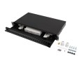 Przełącznica światłowodowa Lanberg 24xSC Simplex / 24xLC Duplex RACK 19" 1U Czarna + akcesoria - 2588262